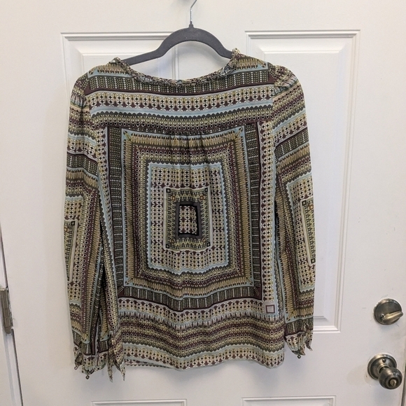 Robert Graham Geometric Silk Blouse - Picture 5 of 5